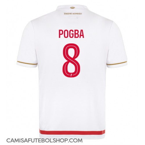 Camisa de time de futebol AS Monaco Paul Pogba #8 Replicas 1º Equipamento 2025-26 Manga Curta